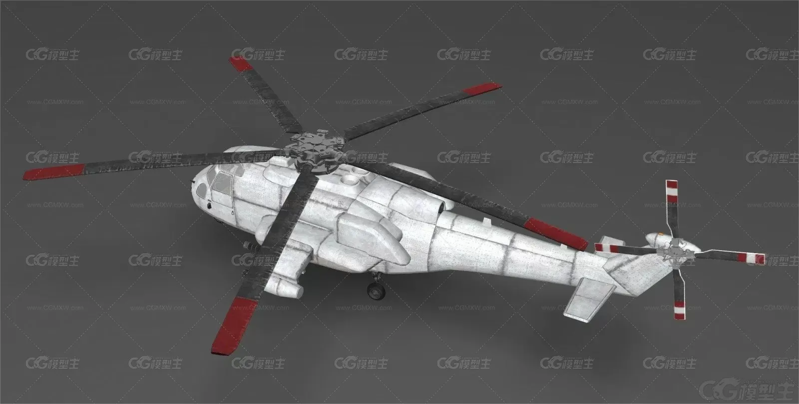 直升机 武装直升机 攻击直升机 军用飞机3D模型-3