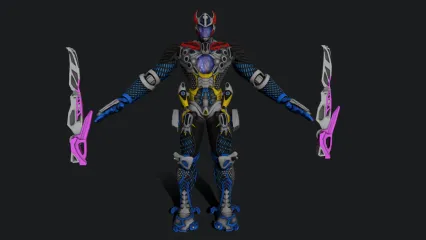 赛博朋克 动漫人物 幻想人物 战甲 科幻战士 未来战士 特工 星际战士3D模型