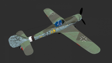 【二战名机】PBR Fw190 福克沃尔夫Fw-190 百舌鸟 战斗机 二战德国战机 纳粹德国