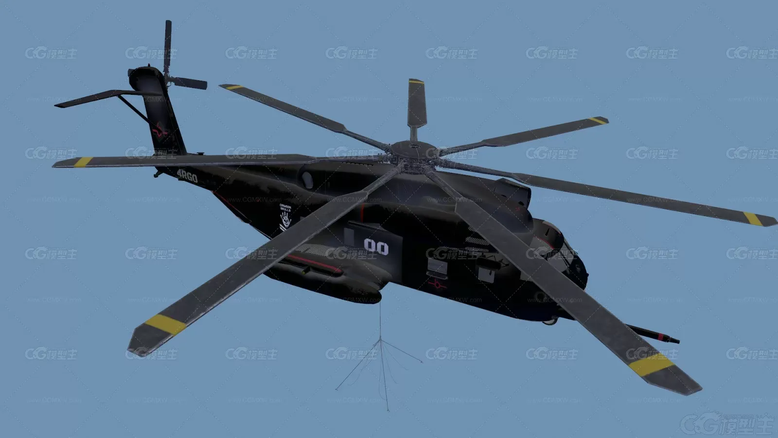 CH-53运输直升机 CH-53 运输机 MH-53J 美军运输直升机 海上种马 反潜机 救援机-3