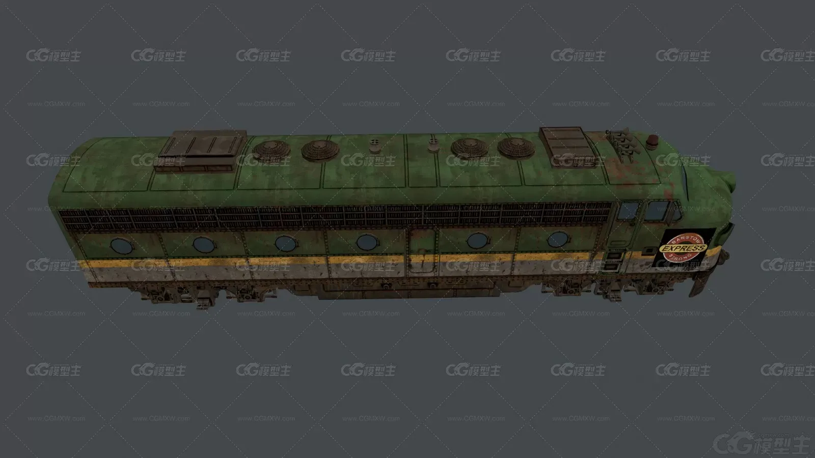 火车 高铁 货运列车 有轨列车 轨道火车3D模型-2