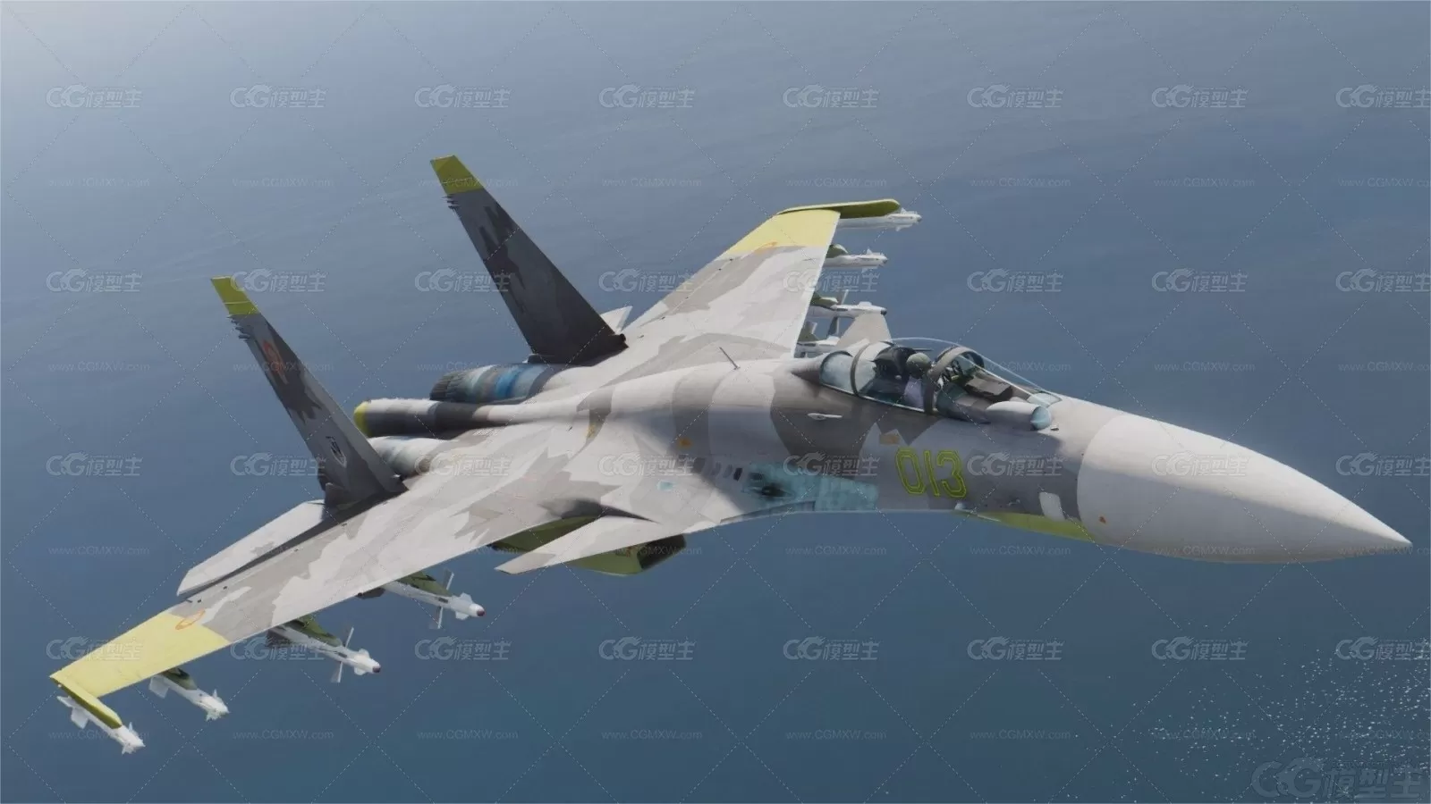 PBR 苏37 Su-37 Su33 苏-37 苏33 俄罗斯空军 战斗机 战机 终结者军用飞机带驾驶舱内部-1