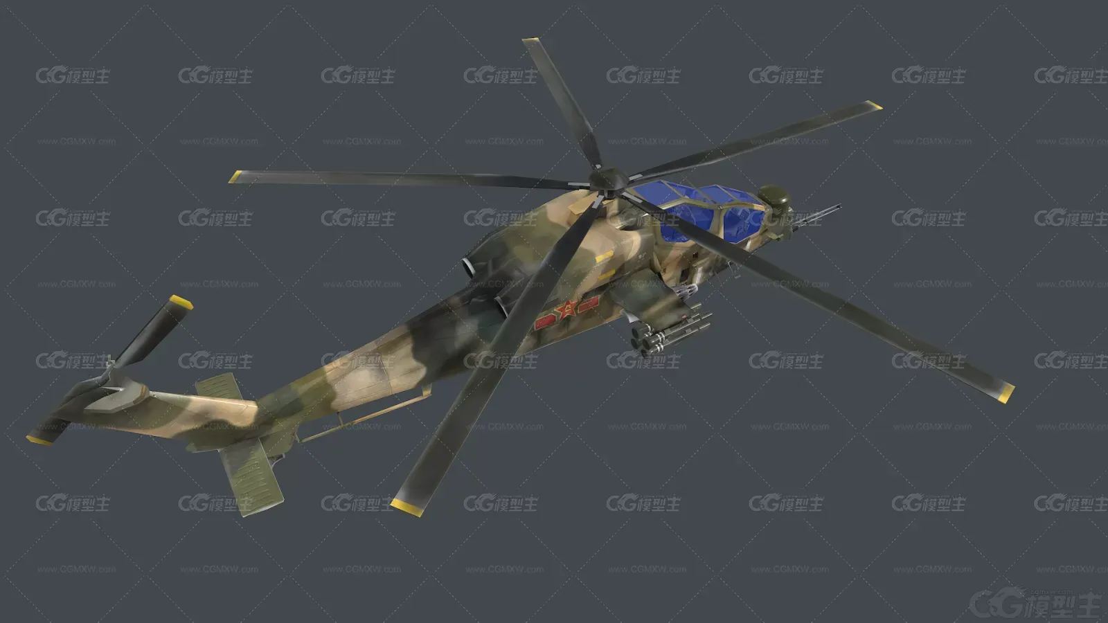 武直10轻型反坦克武装直升机  中国武直10 直10 武直 10 Z10 Z-10 直升机 飞机 霹雳火-3