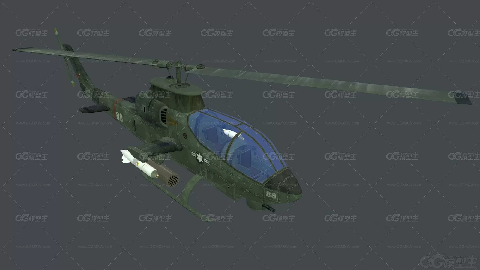 AH-1 眼镜蛇直升机 军用直升机 武装直升机 飞机 多用途武装直升机 战斗直升机-1