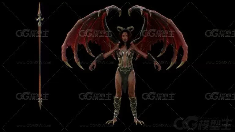 魔女 女巫 女妖 半兽人 兽人 女魔 蝙蝠 恶魔 魅魔 神话生物 女性 幽灵 魔鬼 女人3D-2