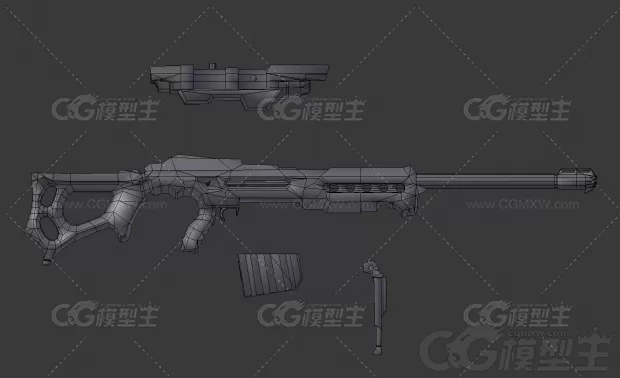 KSR-29狙击步枪 狙击枪 次时代低模枪械武器3D模型-4