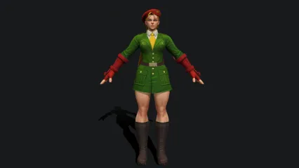 美女 士兵 美女大兵 女军官 下士 3D模型