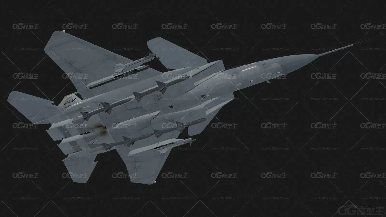 F-15战斗机 F-15 F系列战斗机 波音F-15鹰 F-4战斗机 美国战斗机 固定翼飞机3D模型-4