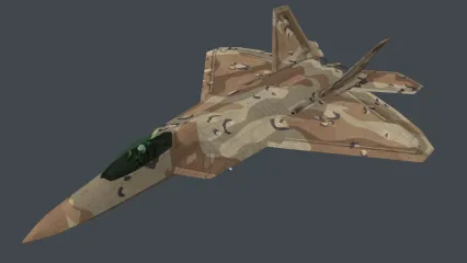 PBR材质 次世代 F-22战斗机 F22 猛禽 隐身战机 第五代战斗机 美国战斗机 F-22军用飞机
