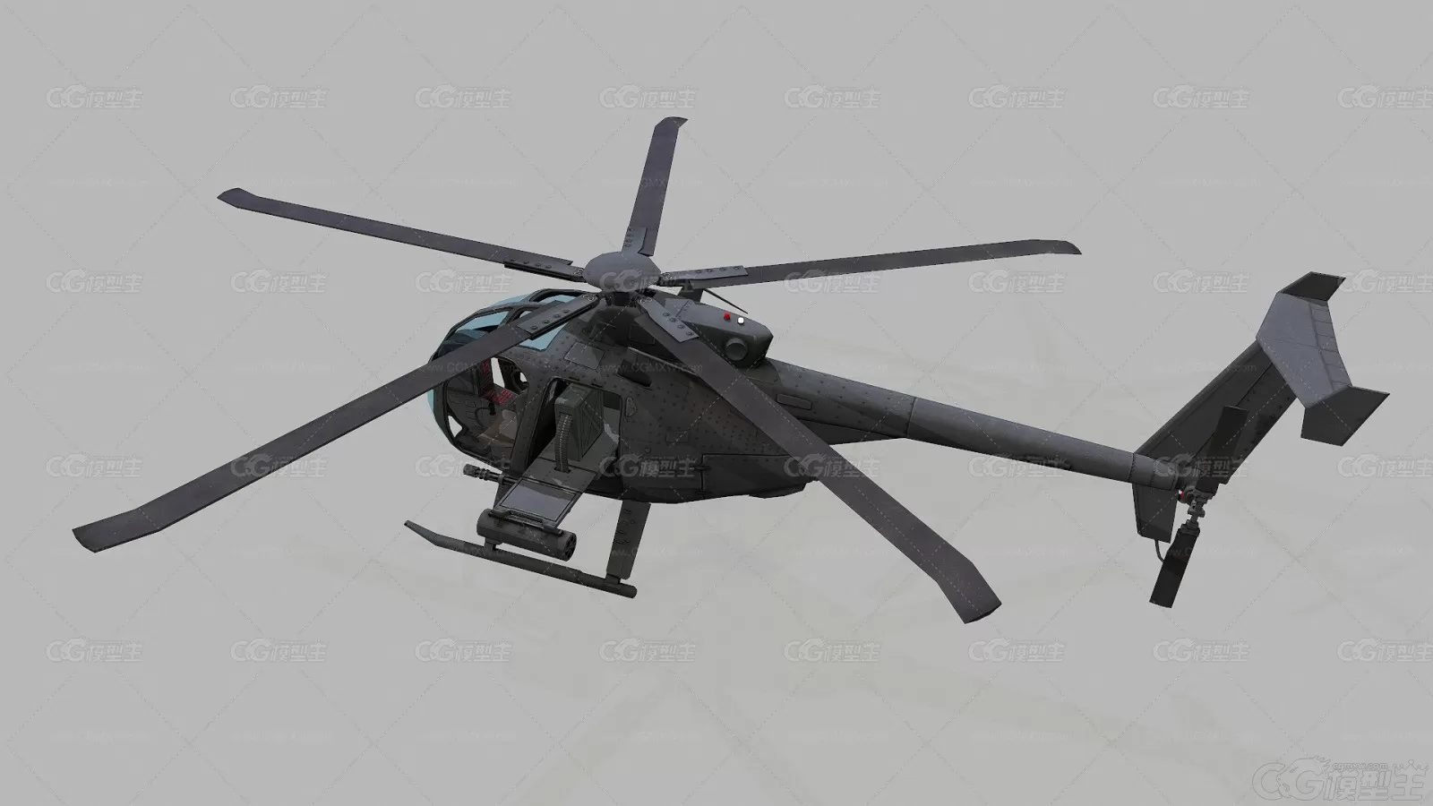 美国 AH-6武装直升机 EH-6“小鸟”直升机 MH-6 直升飞机 小型直升机 武装直升飞机-3