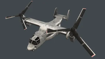 美国海军 MV-22 鱼鹰运输机 MV22鱼鹰运输机 可变旋翼飞机3D模型