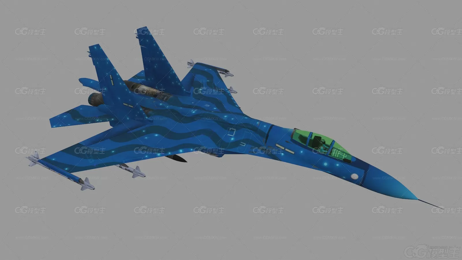 苏35 Su35 Su-35 苏-35 Cy35 Cy-35战斗机 战机 俄罗斯空军 侧卫战斗机 军用飞机3D模型-2