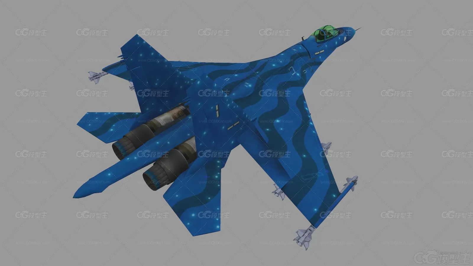 苏35 Su35 Su-35 苏-35 Cy35 Cy-35战斗机 战机 俄罗斯空军 侧卫战斗机 军用飞机3D模型-3