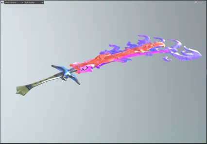 二次元道具 魔法大刀 法器 刀剑枪武器 游戏3d模型