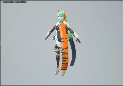 二次元美少女战士 魔法师 女王 未来战士 美女士兵 游戏3d模型人物带绑定