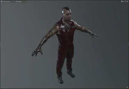 黑人 壮汉 罪犯 劳改犯 犯人三维模型 3d模型  游戏素材 人物npc