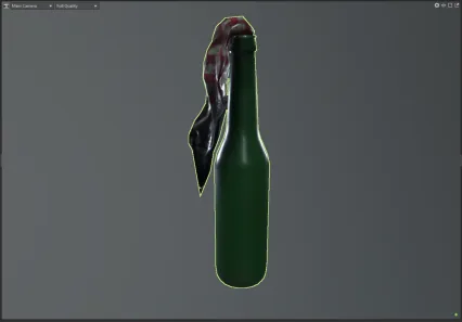 燃烧汽油瓶 燃烧瓶三维模型 3d模型 游戏素材