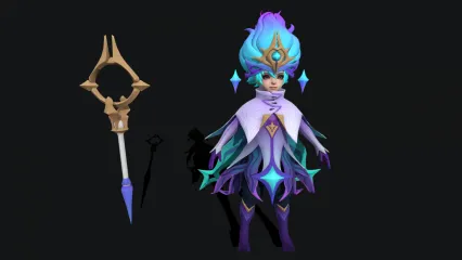 魔法少年 Q版小男孩 魔法师 术士 法杖3D模型