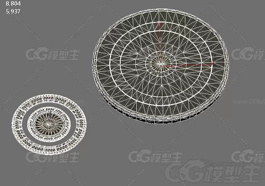 地板 地砖 铺地 石头 石砖 圆形地砖 石块 魔法阵 传送石3D模型-3