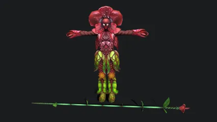 Q版卡通花妖 食人妖兽 妖王 怪兽 外星生物 怪物 魔兽战士 兽人3D模型