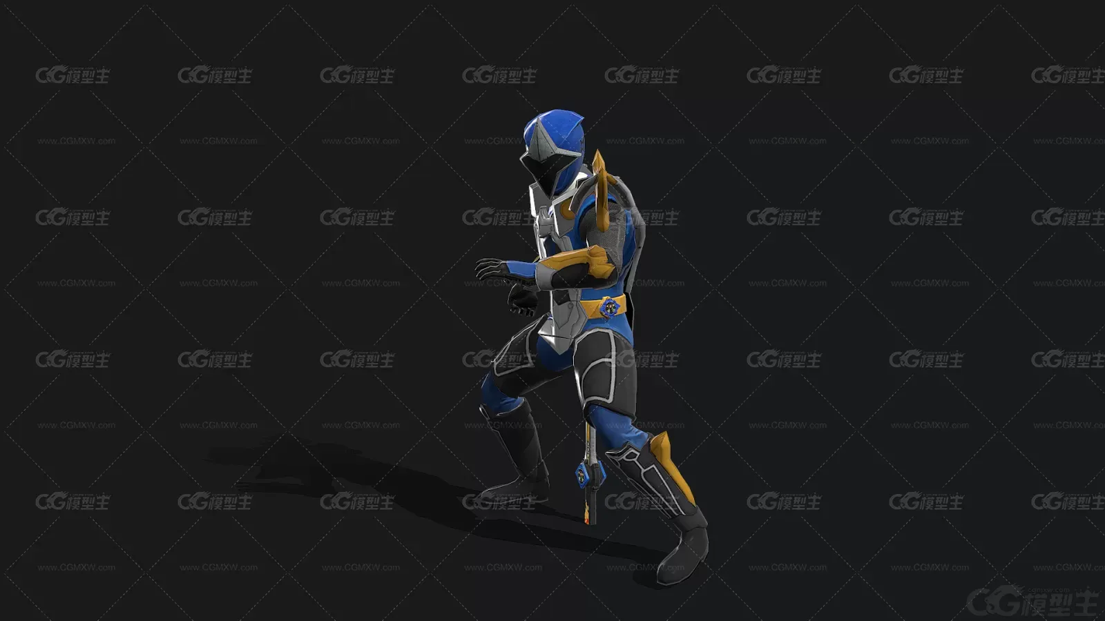 忍者 假面武士 蒙面武士 假面超人3D模型-1