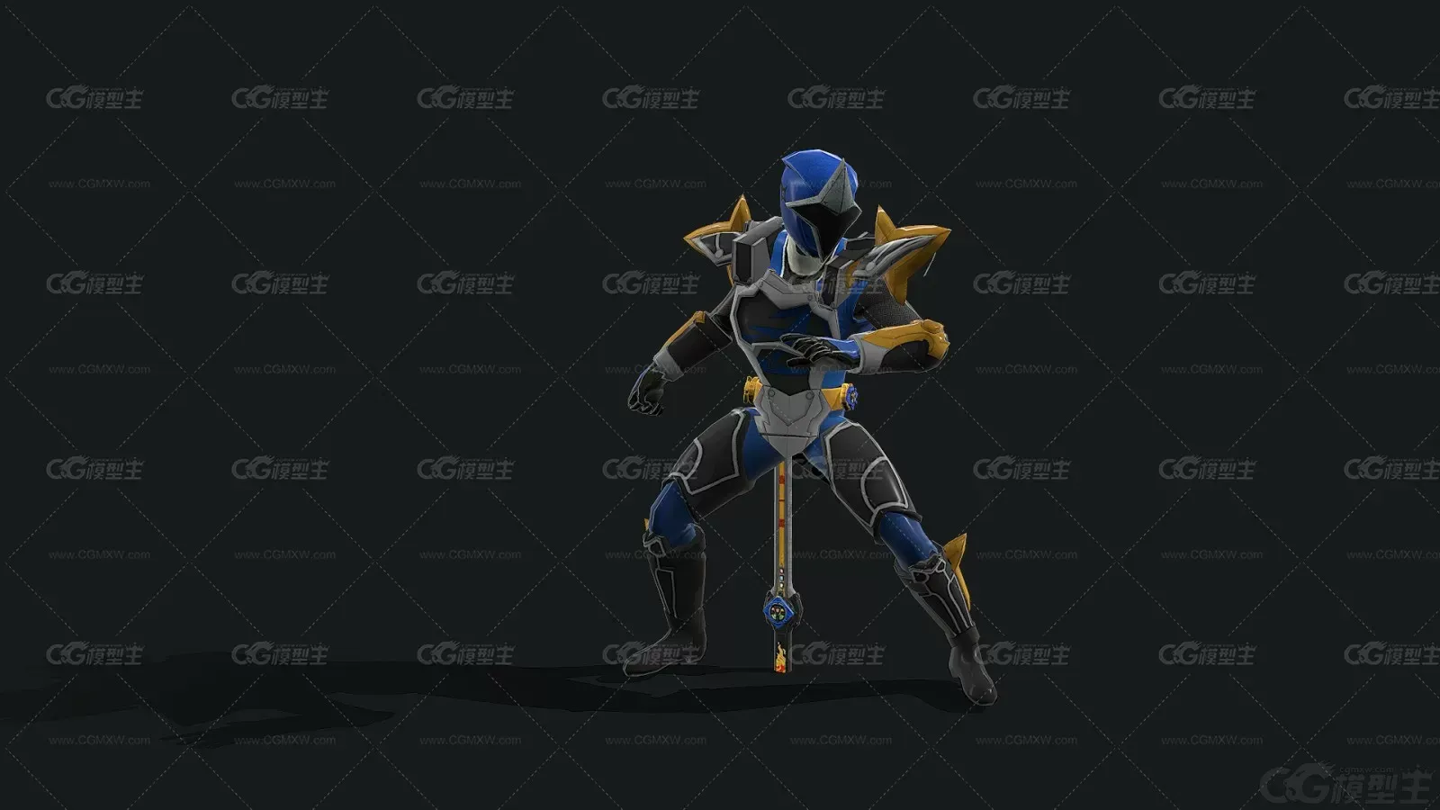 忍者 假面武士 蒙面武士 假面超人3D模型-3