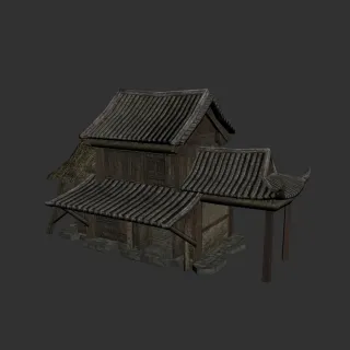 民房 简陋房子 古建民房 木房子 中国风古建筑3D模型