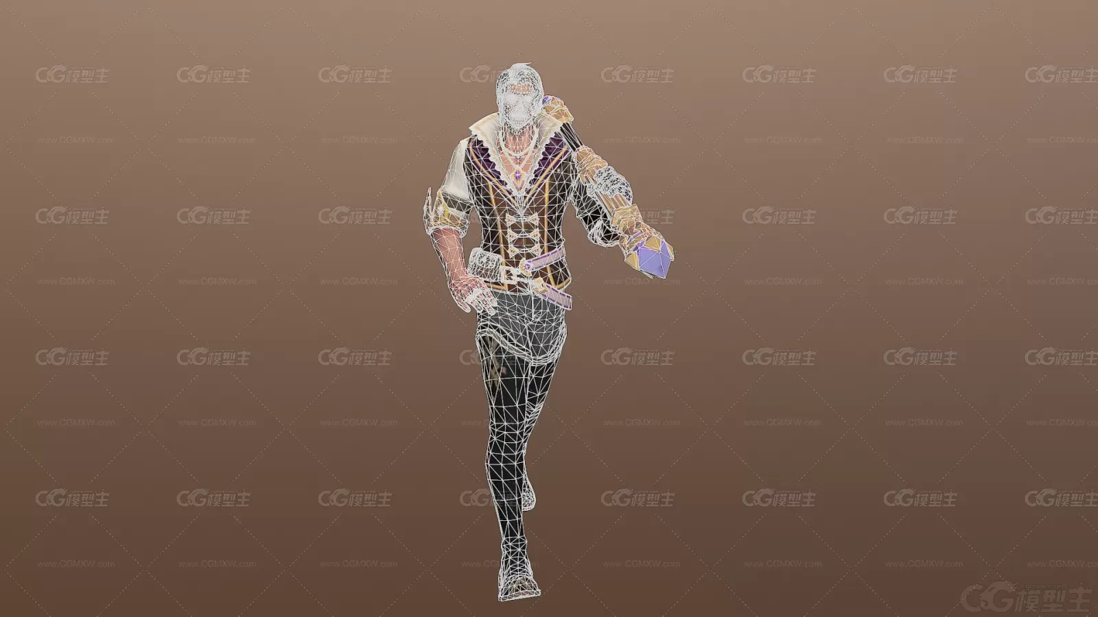 次世代中世纪武士 骑士 伯爵 王子 动漫人物 幻想人物 战甲  未来战士 3D模型-2