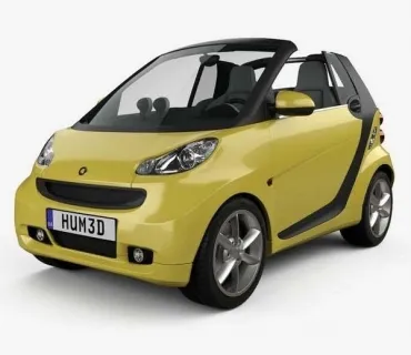 smart汽车带内饰模型 小汽车3D模型
