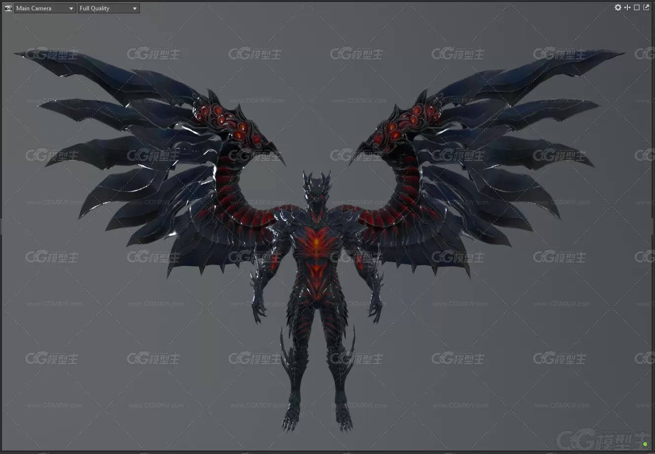 次世代恶魔 夜魔 魔王 妖兽 妖王 魔兽 飞龙 蝙蝠妖3D模型-1