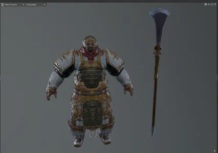 次世代武将 古代大将军 张飞 大将  黑将军 武士 古代将士3D模型