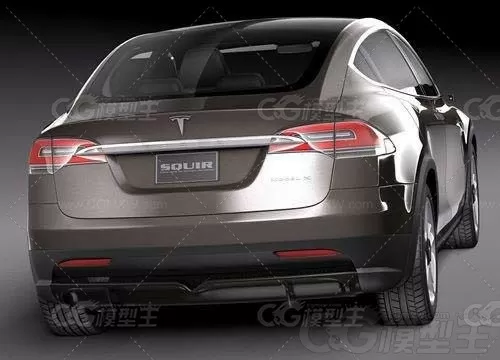 特斯拉 ModelX电动汽车 小汽车3D模型-2