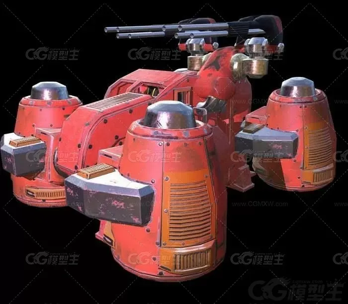 PBR科幻汽车 次时代飞行机 科幻飞行器 次时代飞行汽车 太空飞船 战斗机3D模型-1