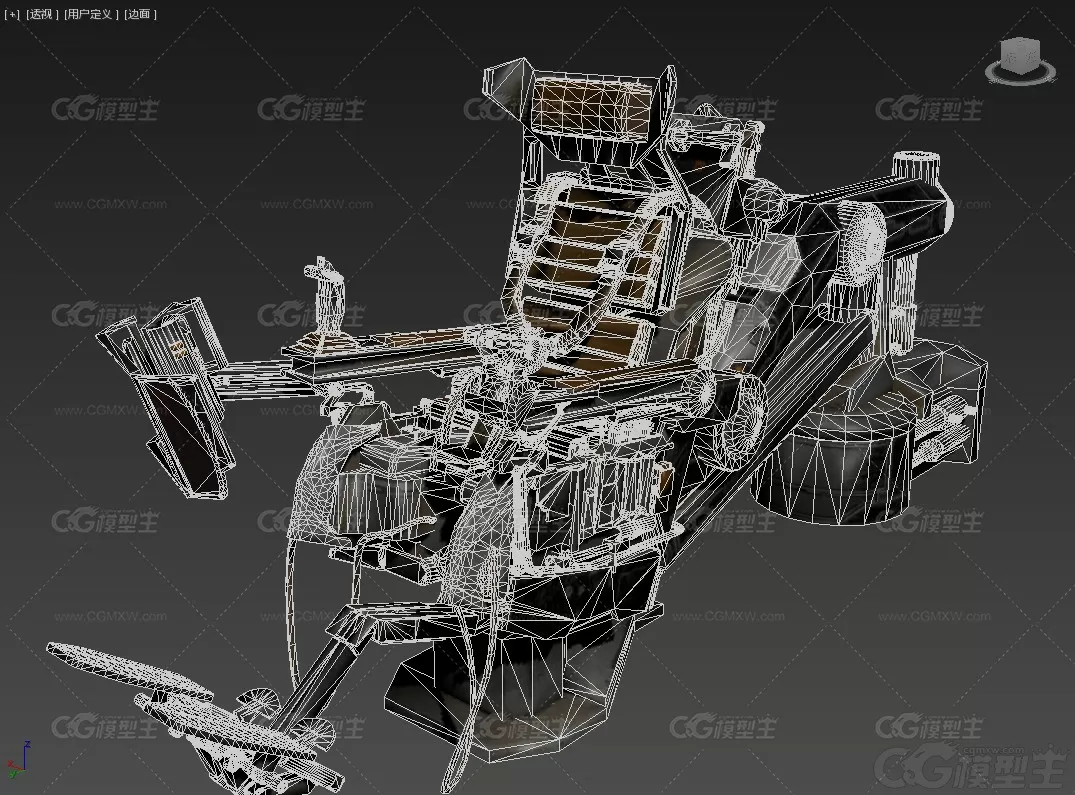 太空船船长座椅 太空战船 战斗机3D模型-7