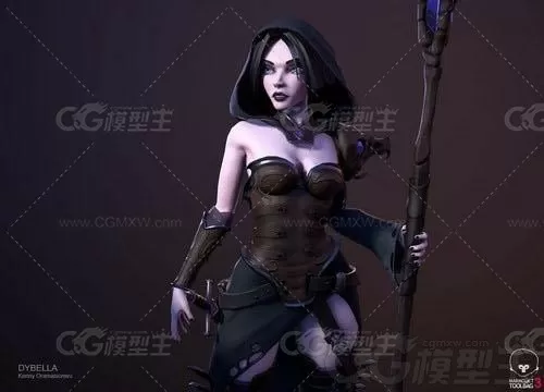 巫师 女巫 女神 女法师 巫师 巫婆 大祭司 神婆 神女 魔女3D模型-1