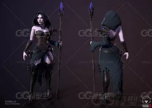 巫师 女巫 女神 女法师 巫师 巫婆 大祭司 神婆 神女 魔女3D模型-3