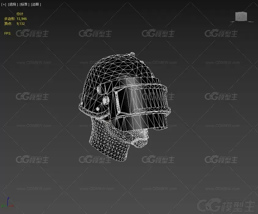 防弹头盔 三级头 头盔 二级头盔 一级头盔 吃鸡游戏3D模型-5