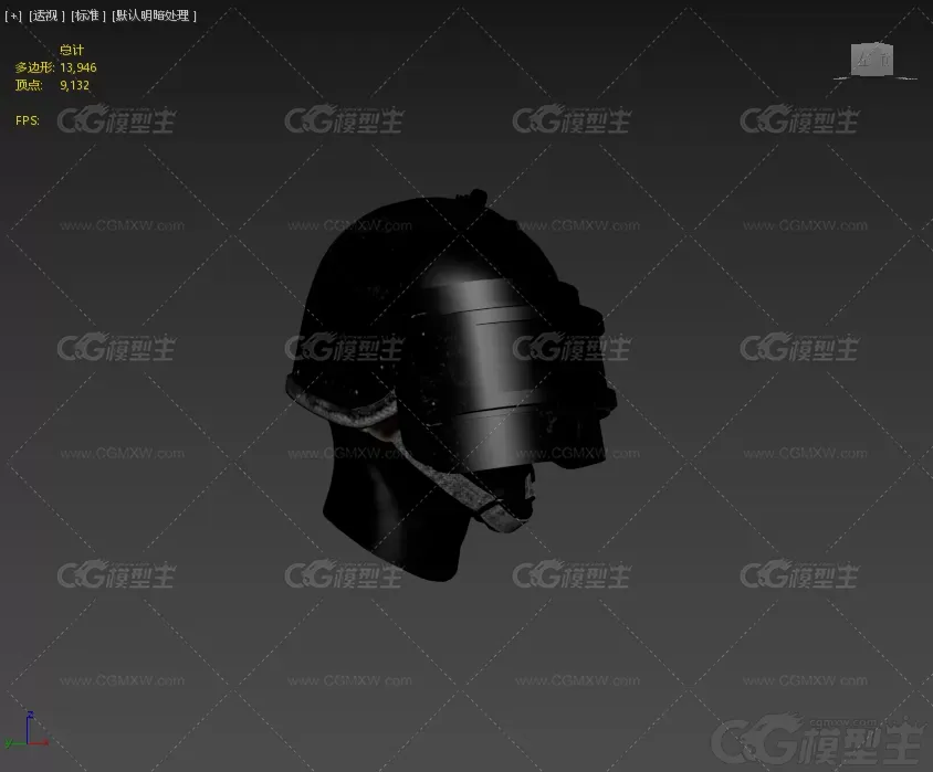 防弹头盔 三级头 头盔 二级头盔 一级头盔 吃鸡游戏3D模型-4
