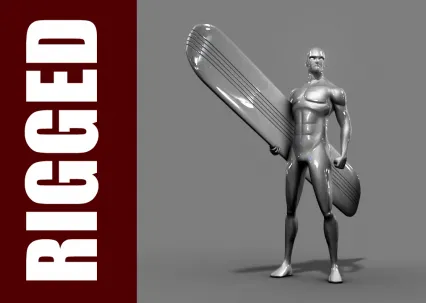 银色冲浪者 漫威英雄 Silver Surfer 3D模型