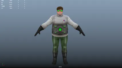 次世代 PBR 科幻 章鱼博士 科学怪人 高科技 反派英雄 未来战士3D模型