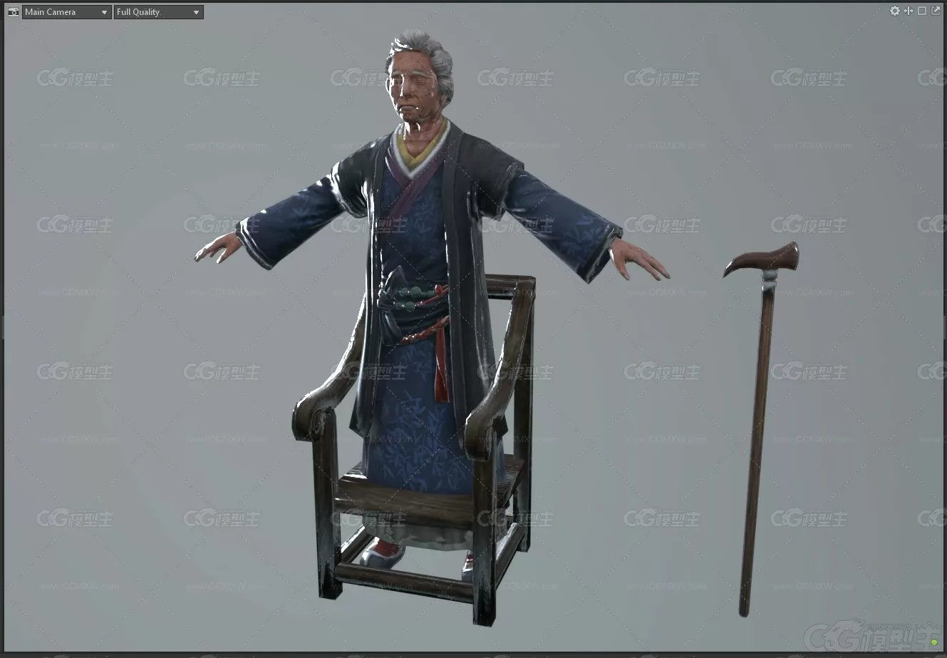 次世代  3D模型 超清晰  人物npc  带武器物件-1