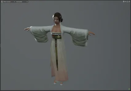 宫女 侍女 贵妇人 宫装美女 中国风 古风 武侠 仙侠 手绘次世代 PBR角色模型