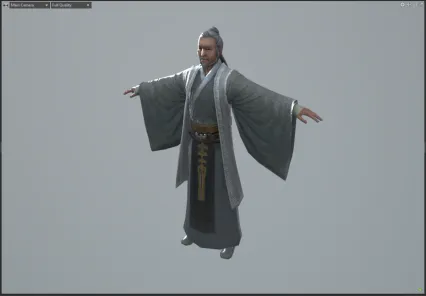 古代老人 财主 土豪 富商 掌柜 老人 老头 老爷 文人3D模型