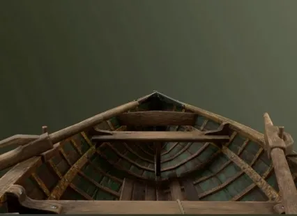 木船 木舟 小舟 木筏 扁舟 小船 船桨 渔船3D模型
