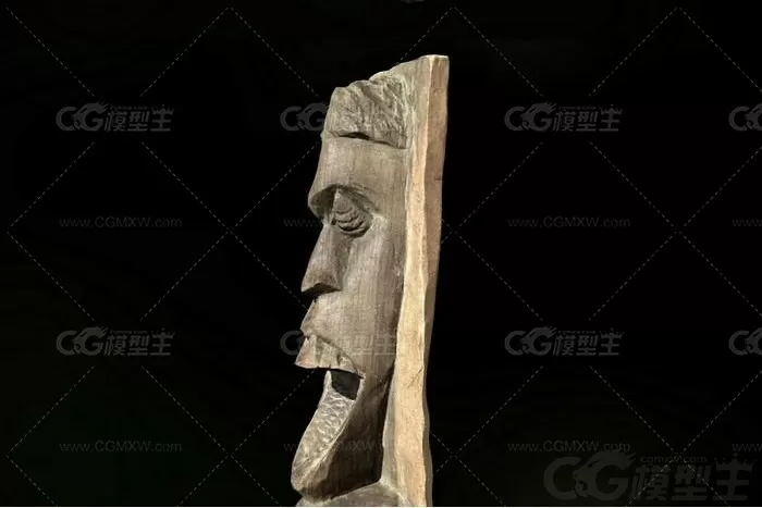 复活节岛石像 moai 摩埃 PBR次世代 巨型人像 巨像 石头雕像 石像 神像3D模型-2