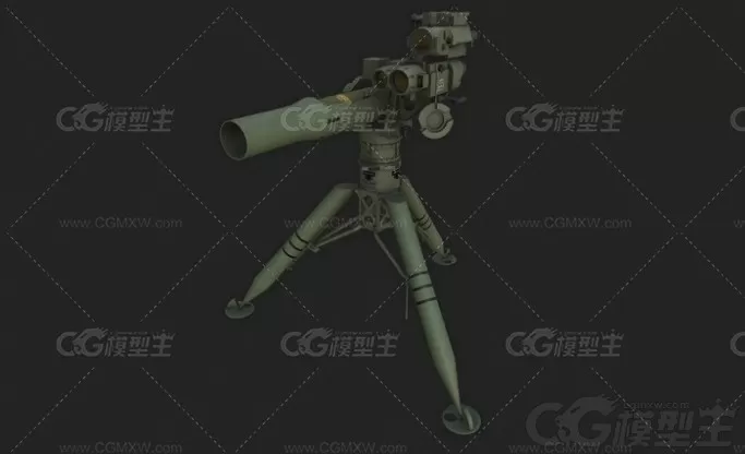 导弹发射器 重武器 榴弹炮 火炮器械 反坦克 火箭筒 火箭发射器 导弹发射架3D模型-1