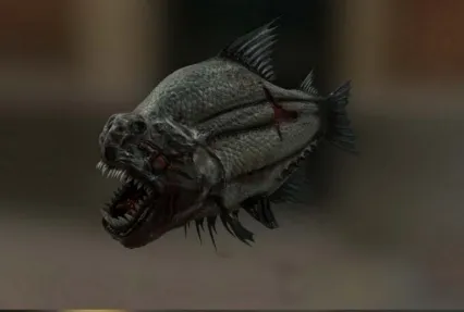 食人鱼 远古深海鱼 食人鱼 魔鬼鱼 怪鱼3D模型