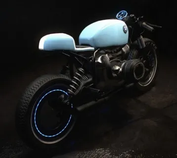 宝马摩托车机车 两轮车 交通工具 motorcycle 赛车 飙车族 炫酷摩托车3D模型