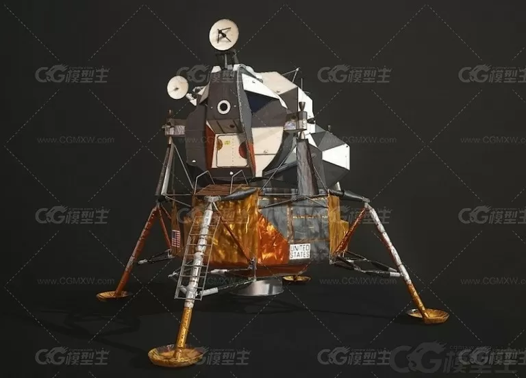 NASA月球设备登月舱 探测器 登月飞船 阿波罗 航天器 月球车 火星车 登录器 登月仓-1