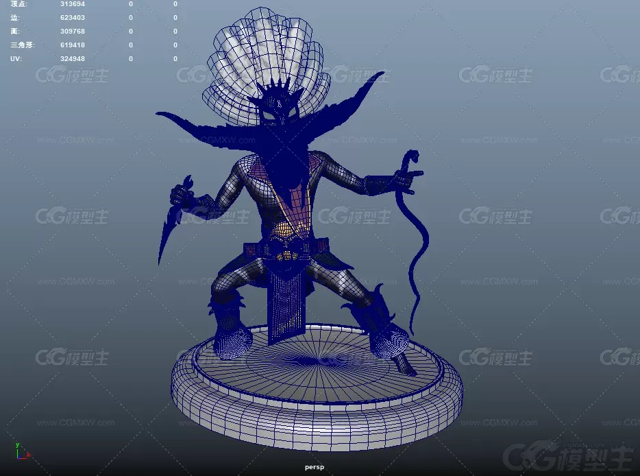 巫医 部落巫师 大祭司 魔法师 医师3D模型-5